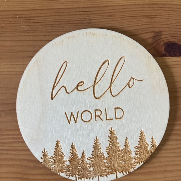 Newborn Photo Props - Hello World - Picture 3 of 3